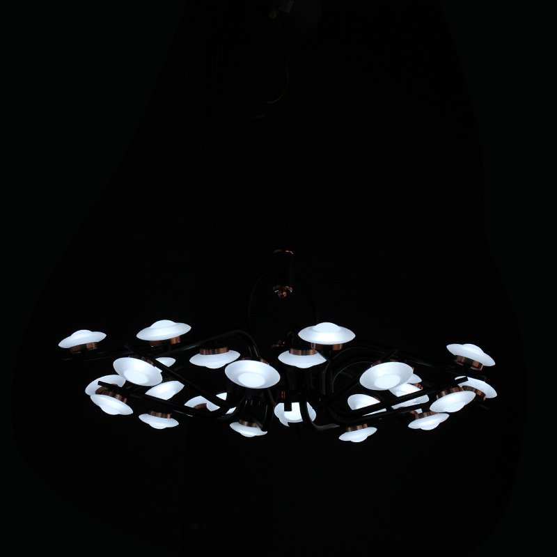 LED полилей 7011/27L 162W 4000К димируем с дистанционно управление черен